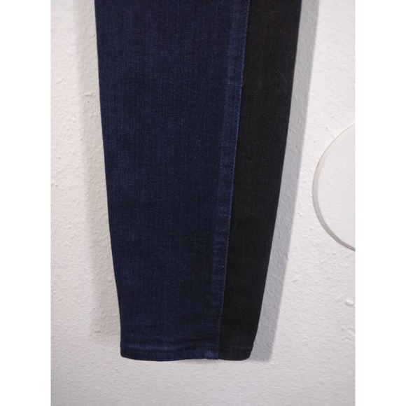 Ann Taylor Modern Fit Black Blue Colorblock Super Skinny Jeans Women's Size 4 - Picture 3 of 8